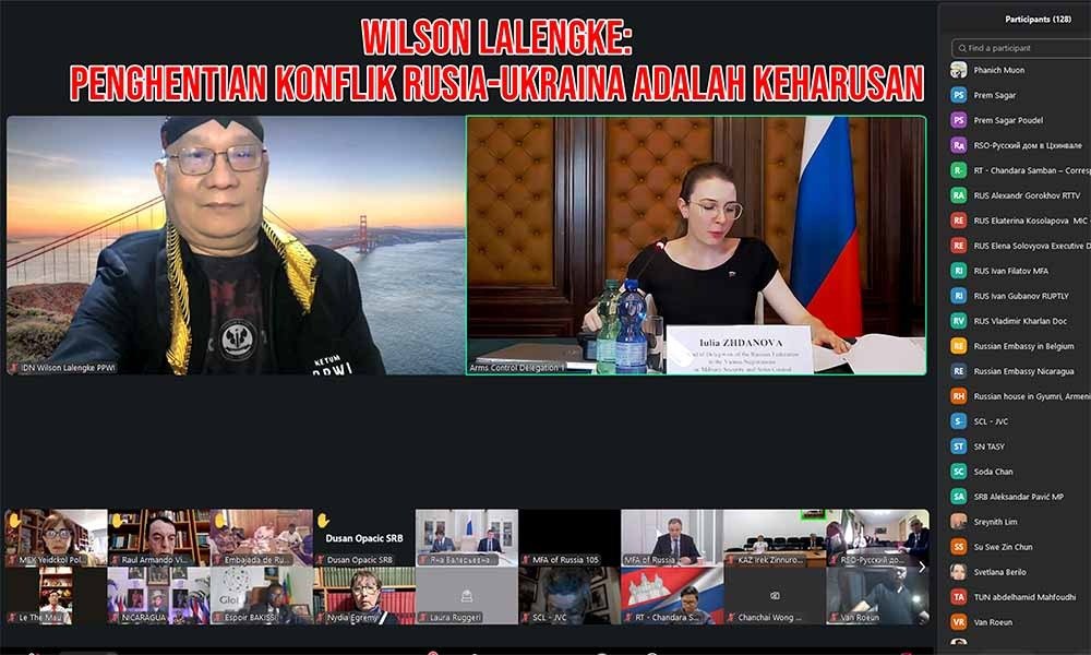 Seruan Wilson Lalengke di Forum Keamanan Militer Global: Penghentian Konflik Rusia-Ukraina adalah Keharusan